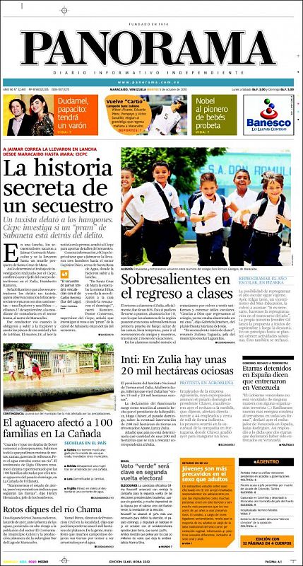 'Panorama' se hace menos eco de la noticia, pero también lo lleva a la portada