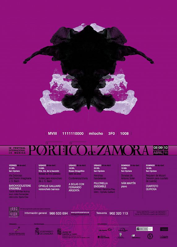 Cartel de la edición de 2011 del Festival 'Pórtico' de Zamora