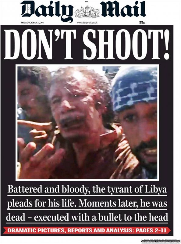 "¡No disparéis!", titula The Daily Mail