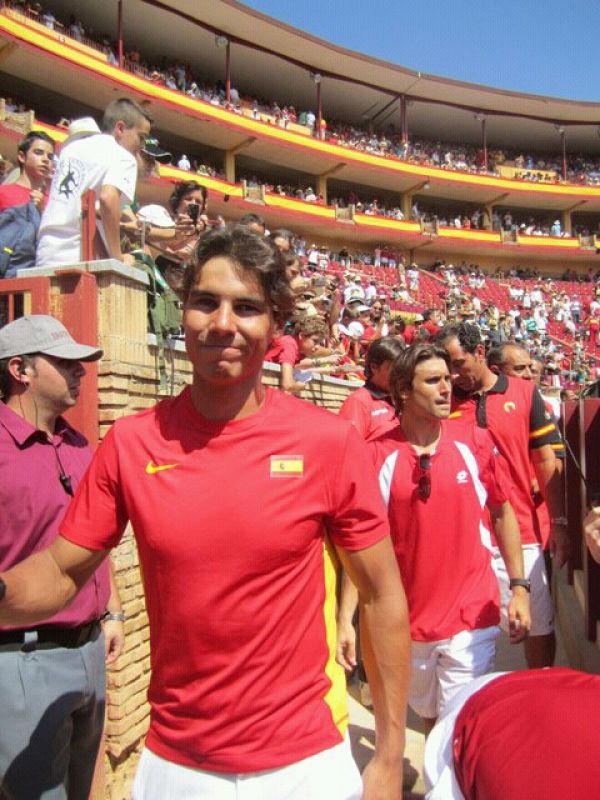 Rafa Nadal en la Copa Davis en Córdoba