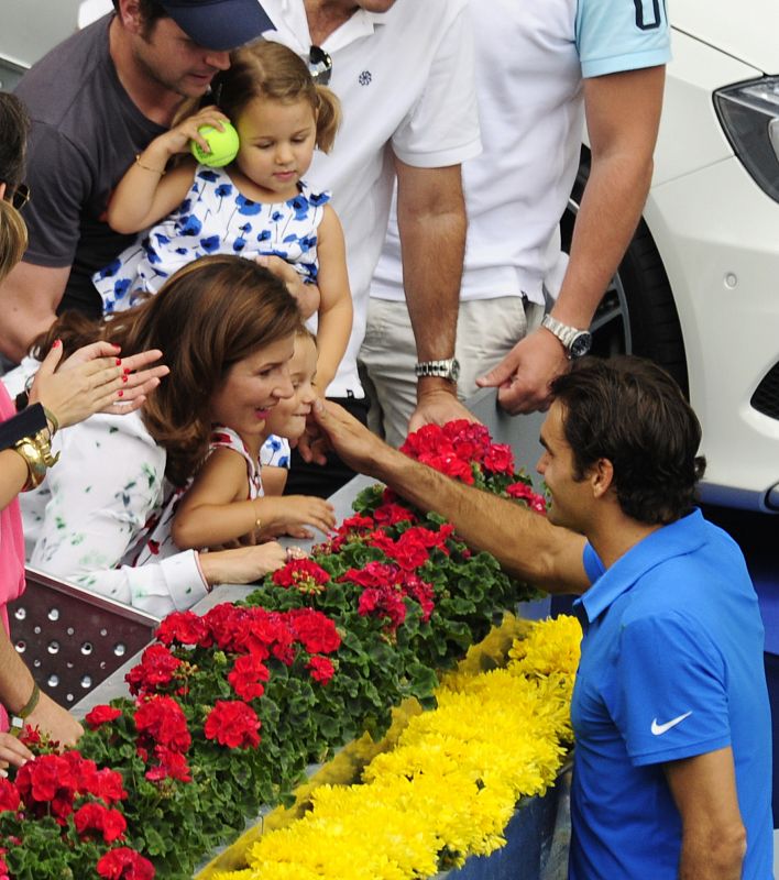 Roger Federer, Mirka y su hija en el Master 1000 de Madrid