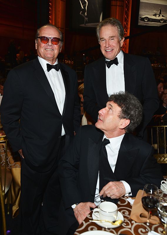 Tampoco quisieron perderse la fiesta los actores Jack Nicholson y Warren Beatty, hermano de la homenajeada.