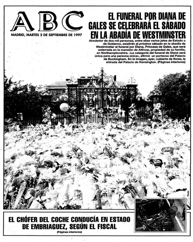 Portada del diario 'ABC' . Martes 2 de septiembre 1997