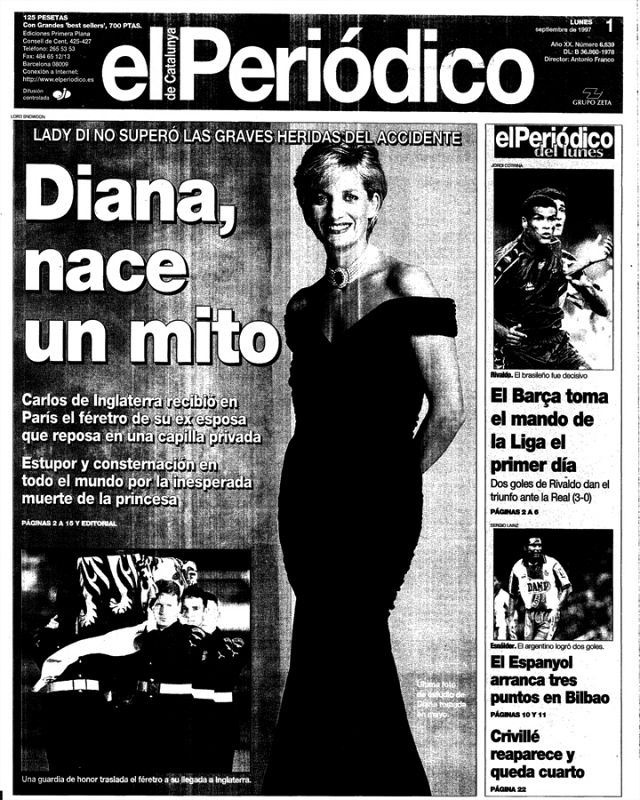Portada del 'El Periódico de Catalunya' del 1 de septiembre de 1997