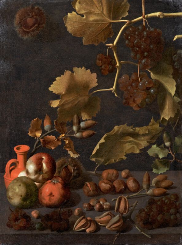 'Bodegón con uvas, manzanas, nueces y jarra de terracota', de Juan Fernández El Labrador