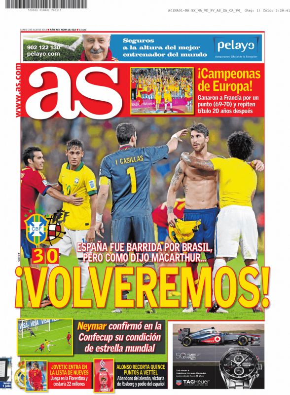 Portada del diario As