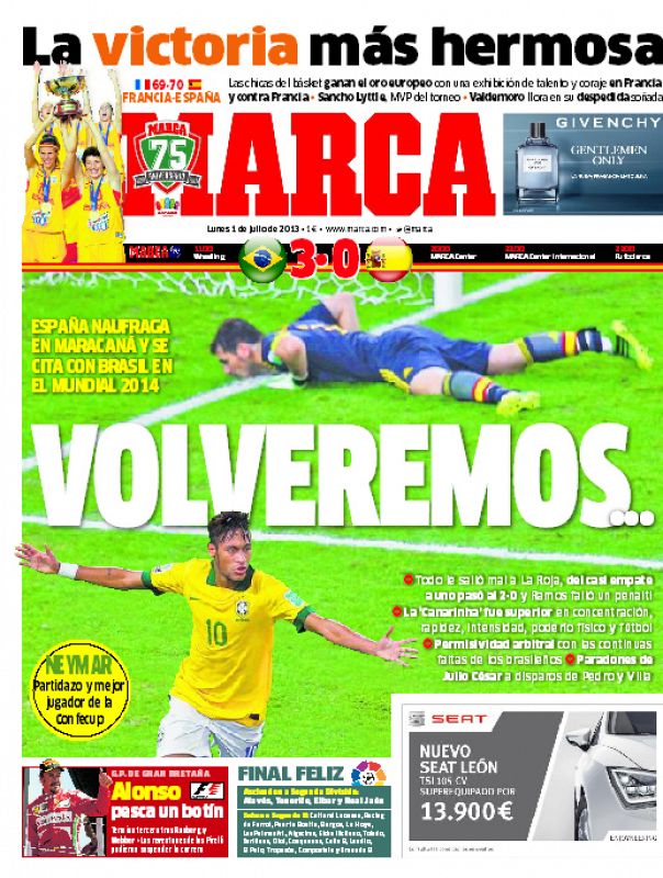 Portada del diario Marca