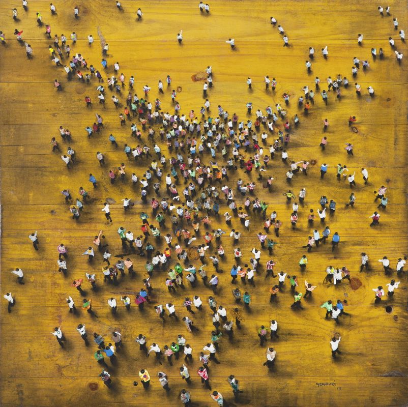 "Divergentes", 2013acrílico s/ tabla100 x 100 cm