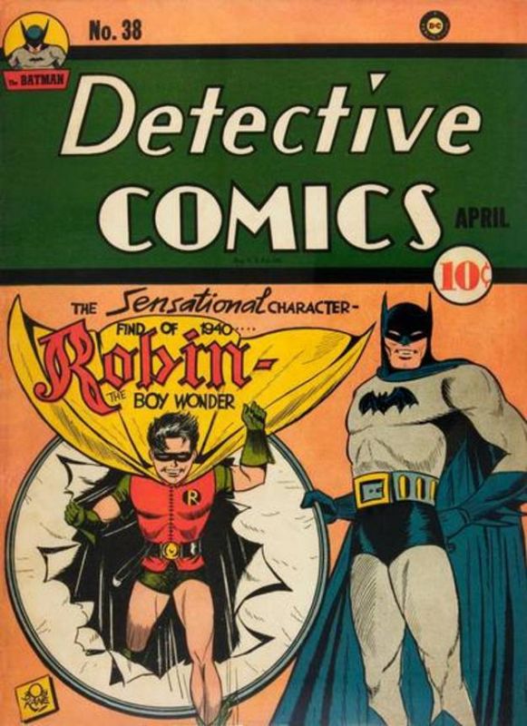 Menos de un año después del nacimiento de Batman Robin aparecía en las páginas de Detective Comics #38 (abril de 1940)