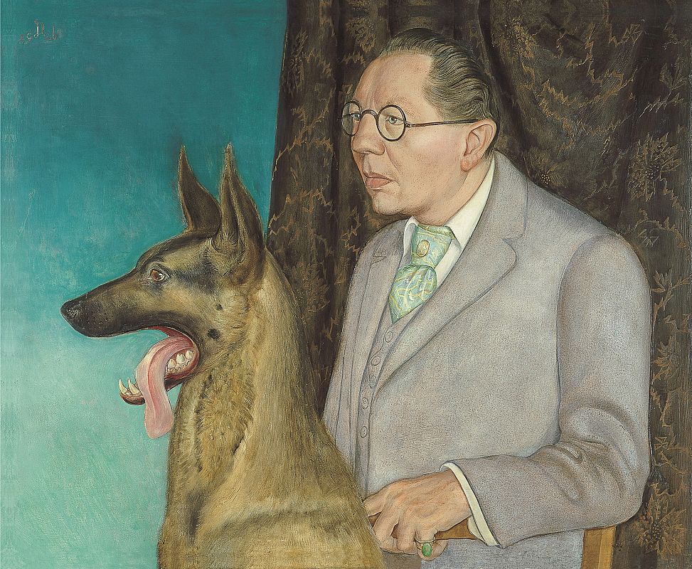 Otto Dix "Hugo Erfurth con perro" (1926)