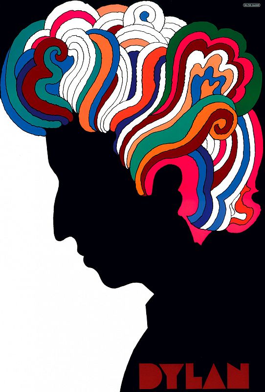 Milton Glaser, Dylan, litografía ofset en color, 1967