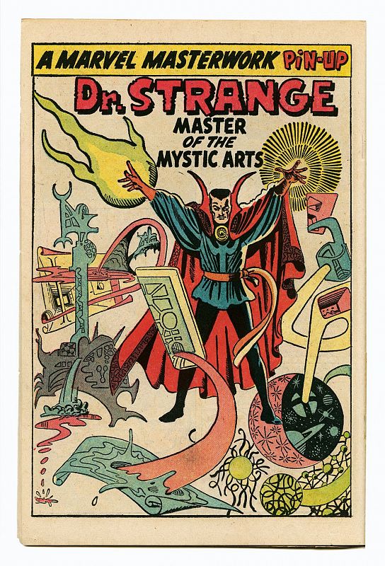 Ilustración del Doctor Extraño aparecida en el STRANGE TALES No. 128. Steve Ditko