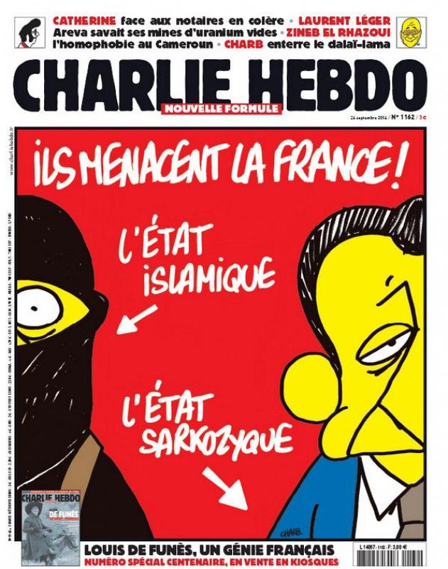 Una de las portadas de Charlie Hebdo de septiembre