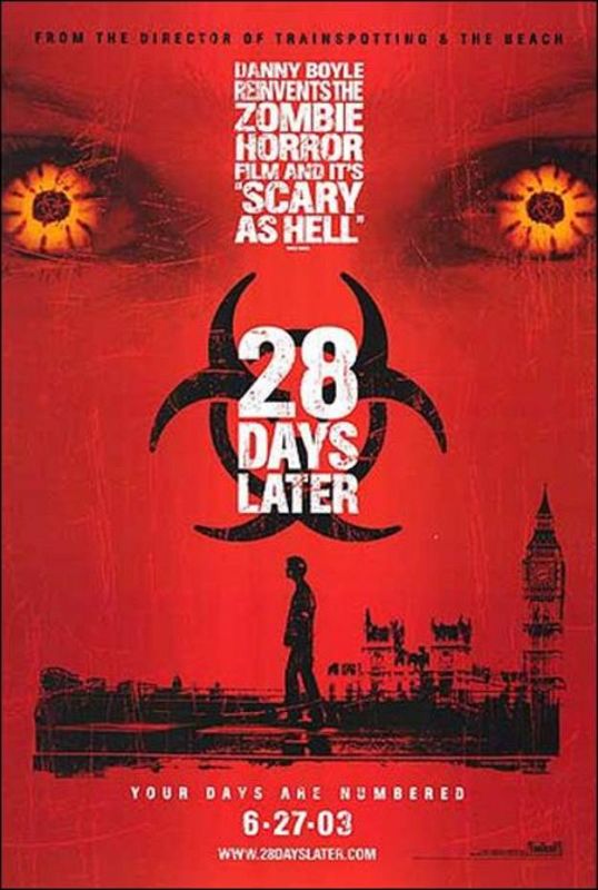 Carte de la película '28 days later'