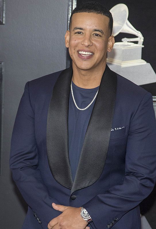 El cantante puertorriqueño Daddy Yankee, a la entrada de la gala de los Premios Grammy