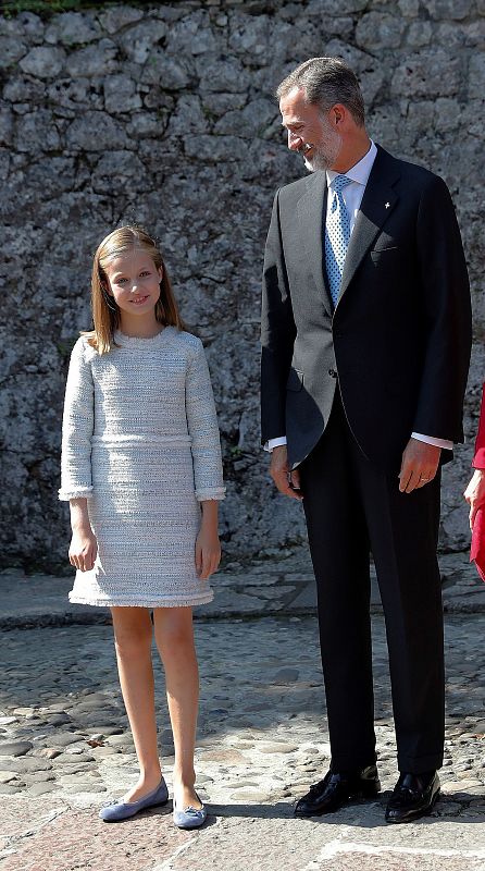 El rey Felipe y la princesa Leonor acuden a los actos conmemorativos del primer Centenario de la Coronación de la Virgen de Covadonga