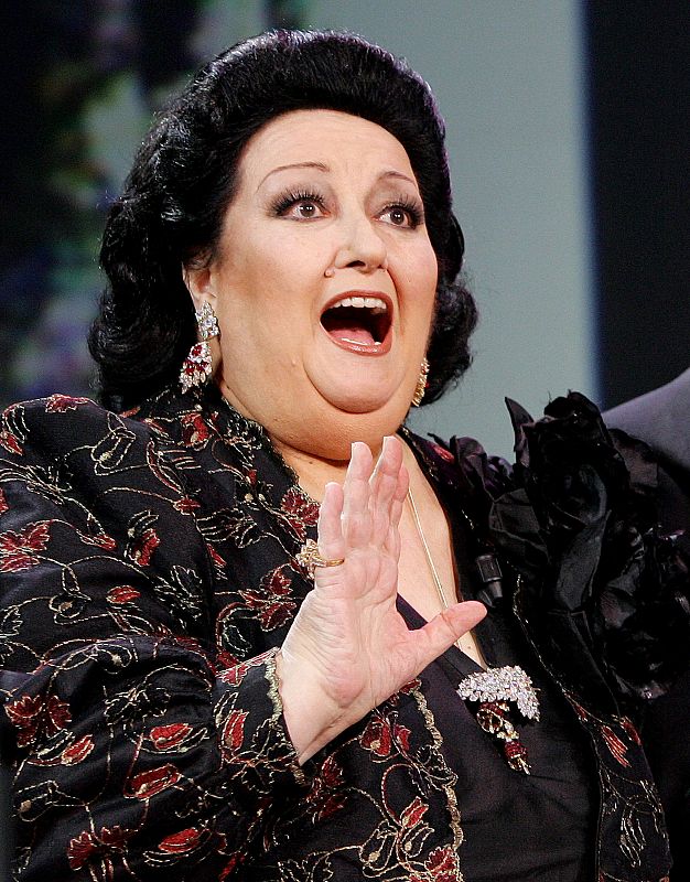 Montserrat Caballe, durante su actuación en los premios Goya celebrada en Madrid el 30 de enero de 2005