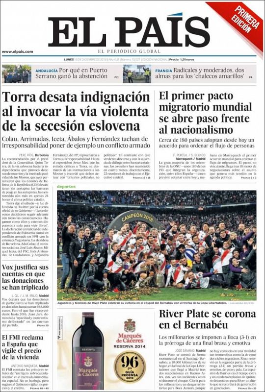 Portada El País