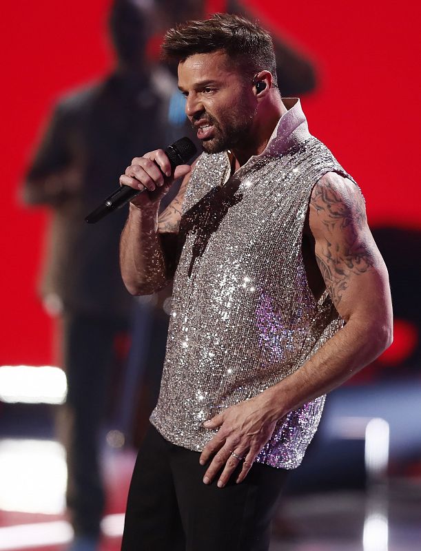 Ricky Martin durante su actuación