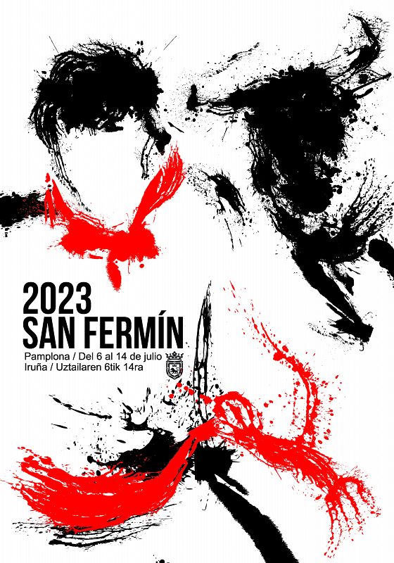 'Instante', de Raúl López, cartel de San Fermín 2023