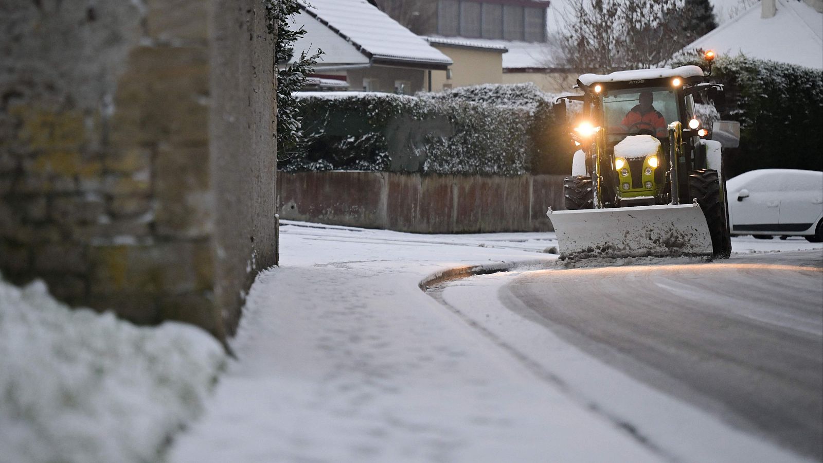 Nevadas en el norte de Francia