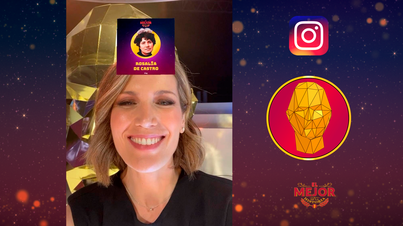 Silvia Intxaurrondo estrena el filtro de Instagram de 'El mejor de la historia'