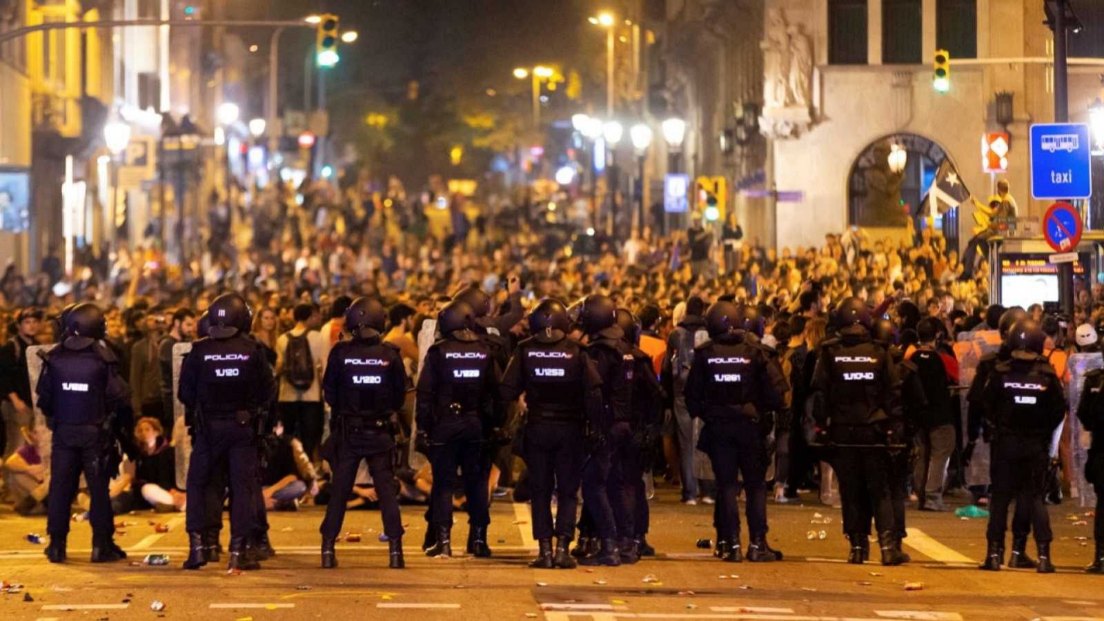 Tsunami Democràtic convoca a los manifestantes a ocupar Via Laietana de Barcelona