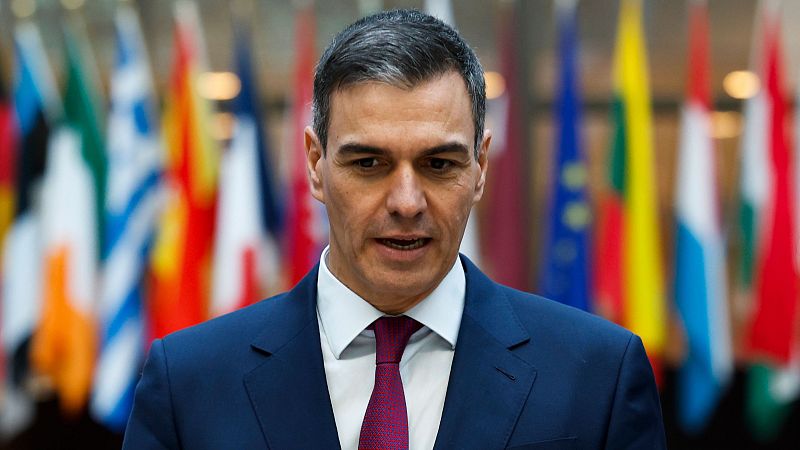 Pedro Sánchez en la cumbre europea en Bruselas, este viernes