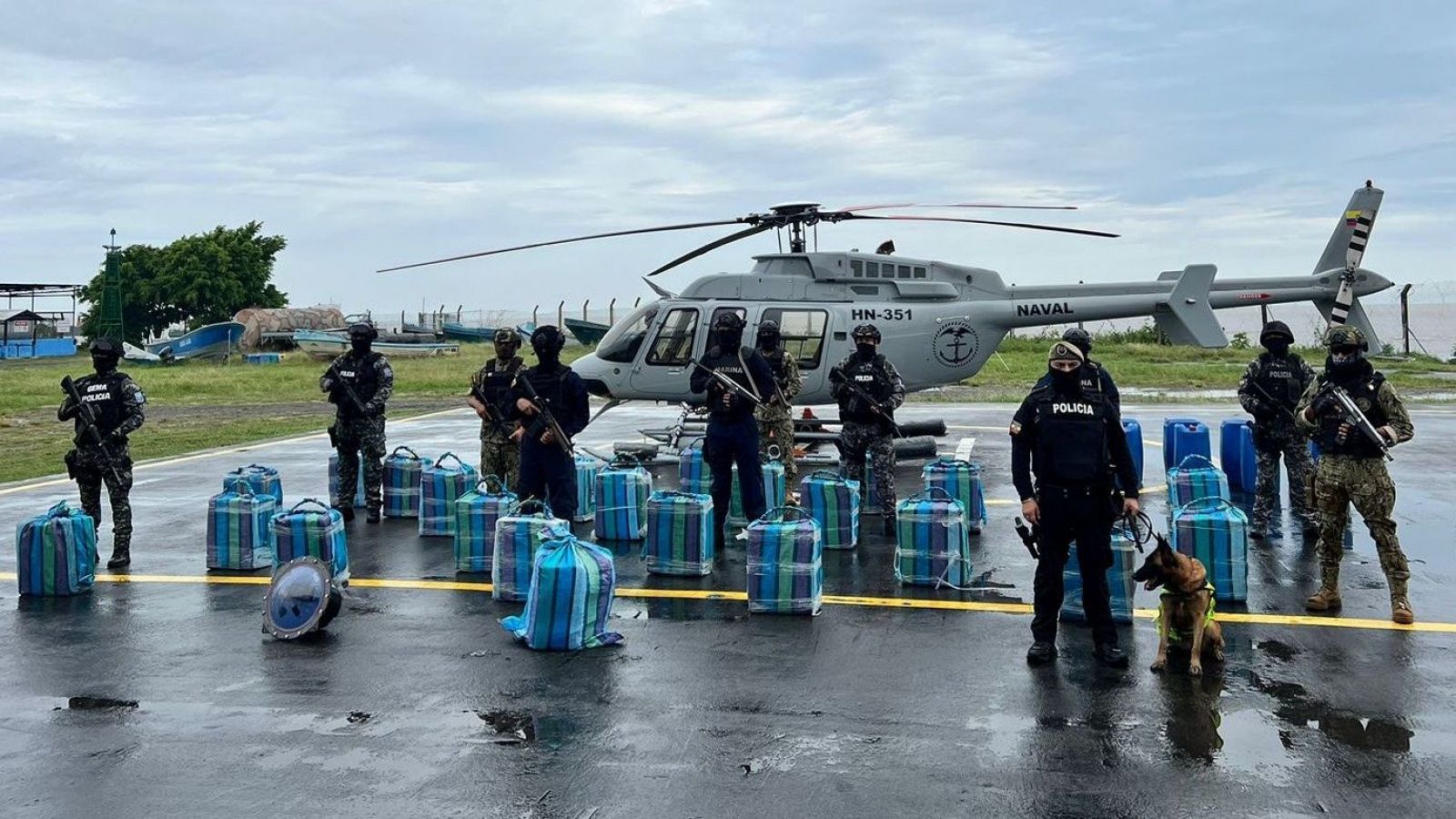 Imagen de archivo de droga incautada en Ecuador