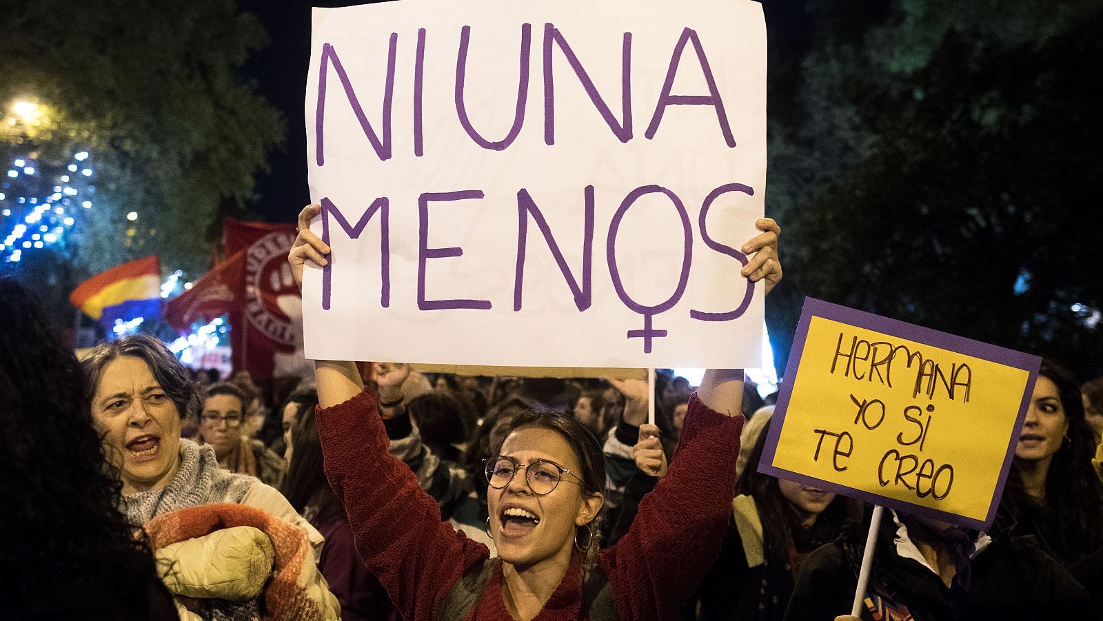 Foto de una manifestación del 8M