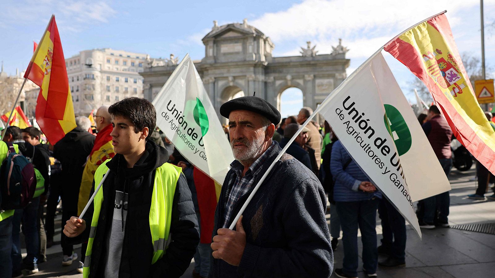 Tractores en Madrid: miles de agricultores se concentran en el centro de la capital (AFP)