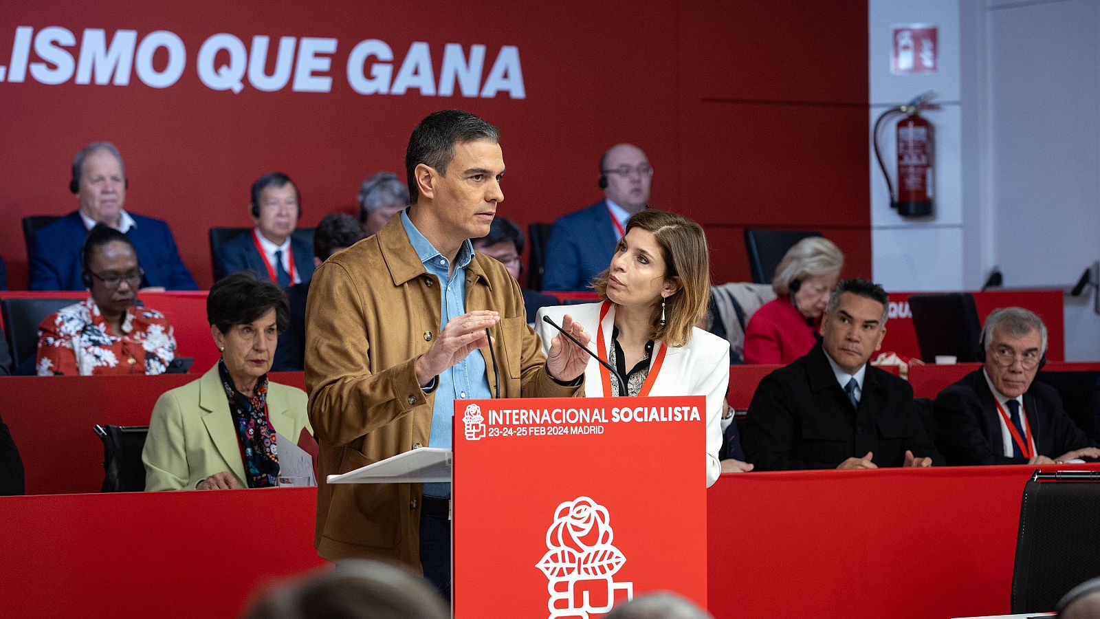 El presidente del gobierno y secretario general del PSOE, Pedro Sánchez, interviene en la Ejecutiva Federal