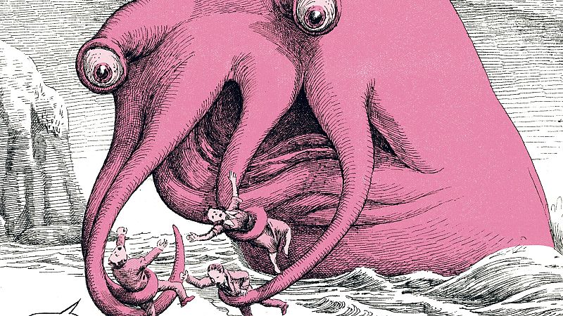 Detalle de una ilustración de 'Extraños'