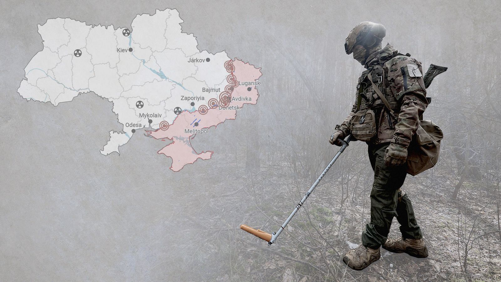 Un soldado asiste a un entrenamiento militar en un campo de tiro cerca de Járkov.