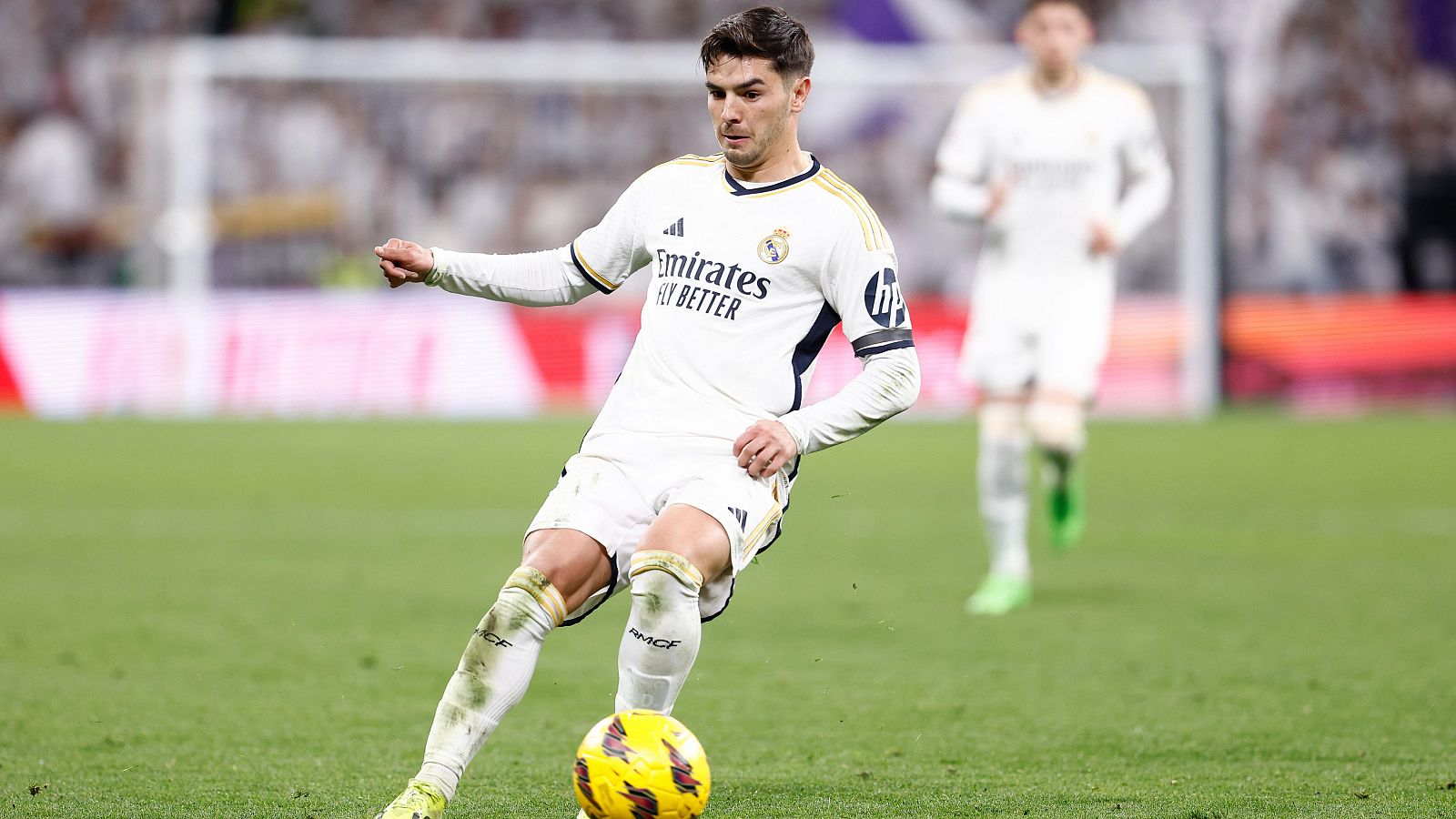 Brahim Díaz, en el partido del Real Madrid contra el Sevilla.