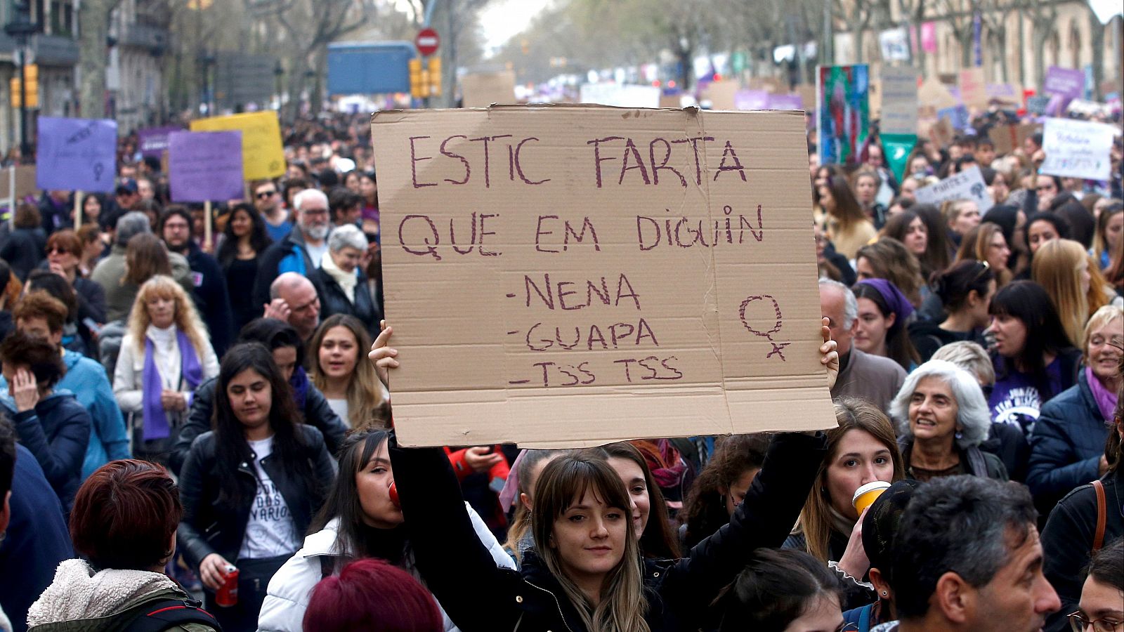 Manifestacióa Barcelona pel Dia Internacional de la Dona (2020)