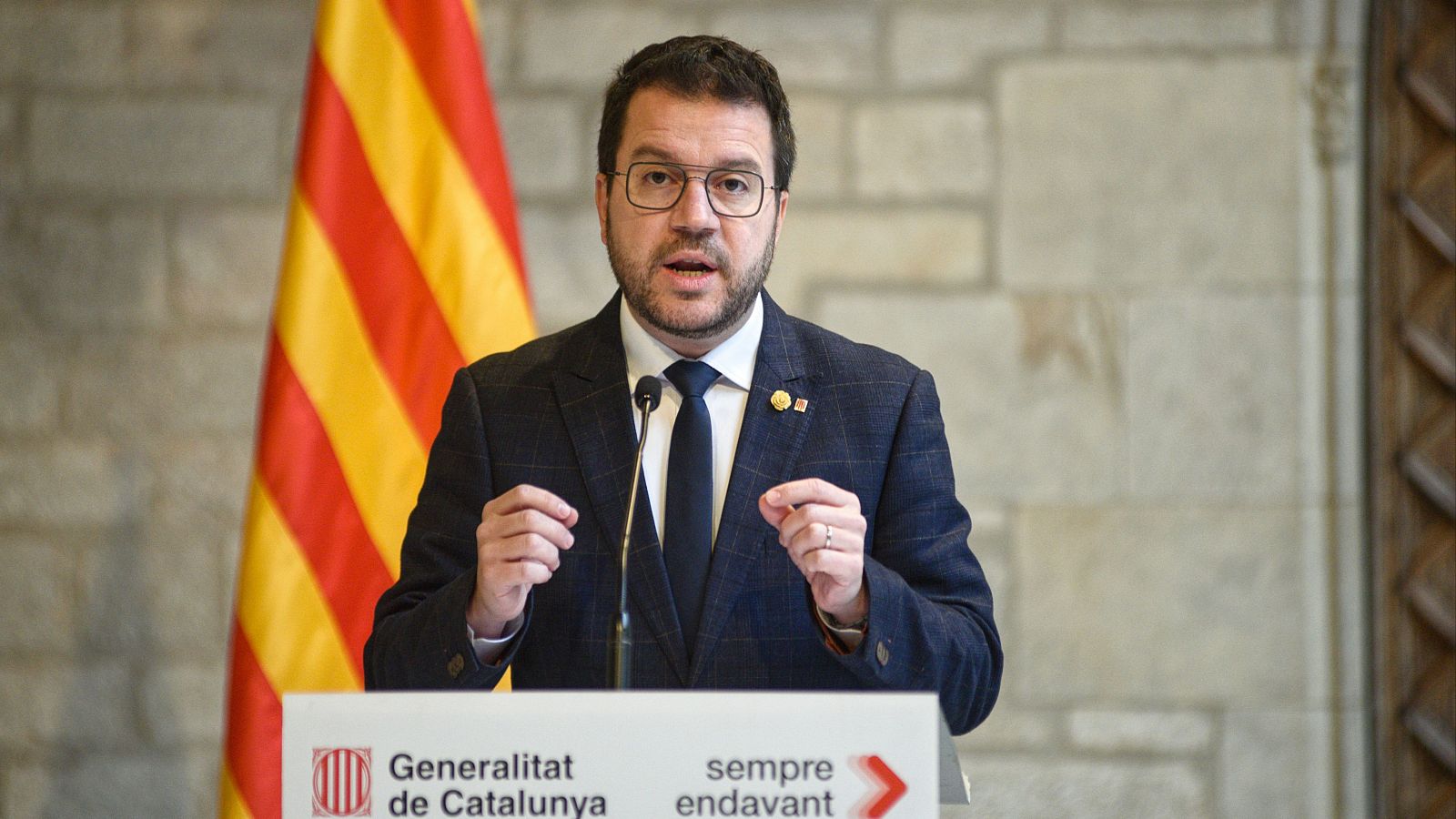 El presidente catalán, Pere Aragonès