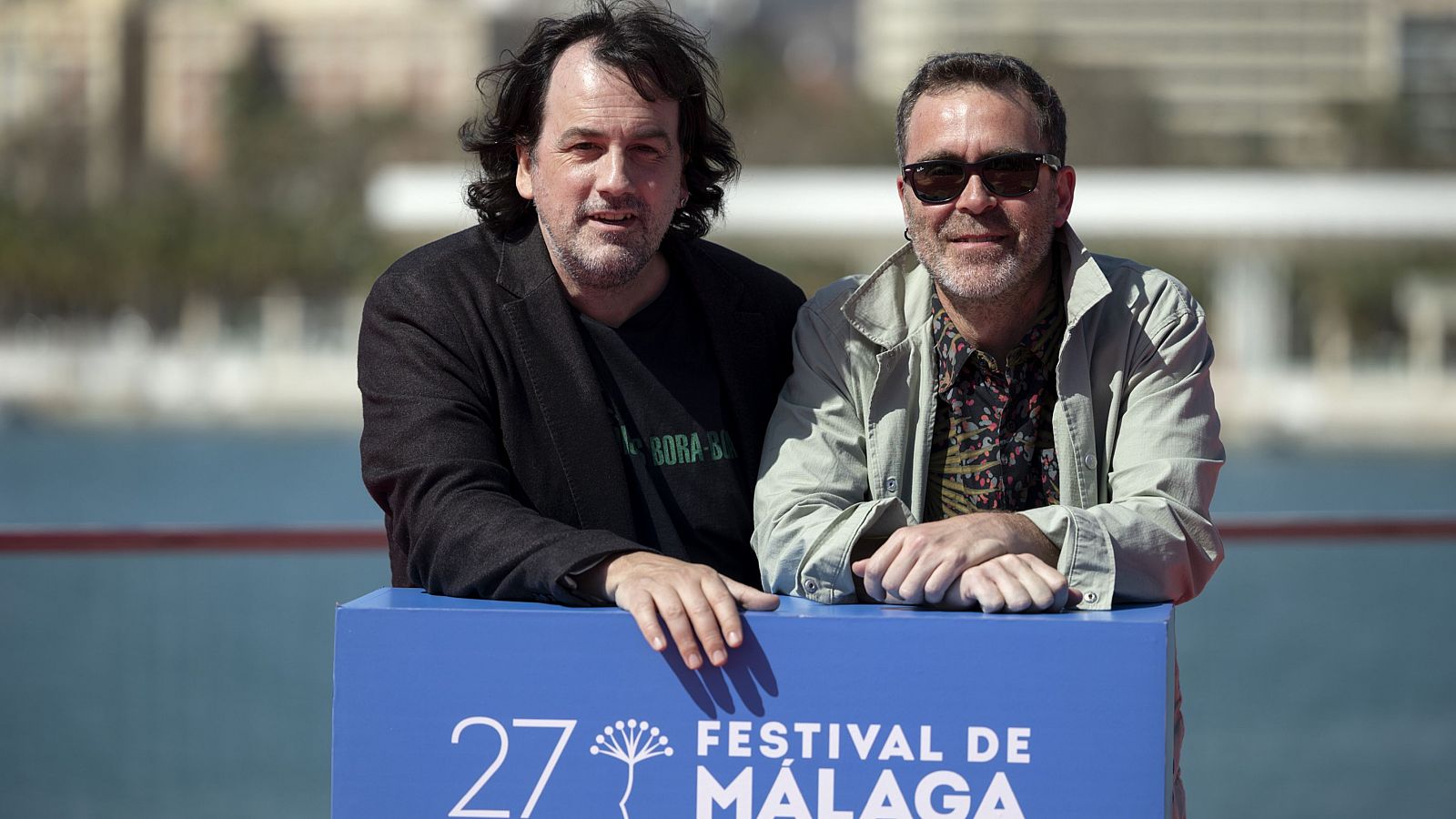 Isaki Lacuesta i Pol Rodriguez durant la presentació de 'Segundo premio' al Festival de Màlaga