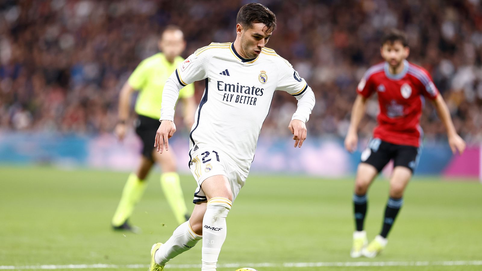 Brahim Dïaz, del Real Madrid, en el partido de este domingo contra el Celta