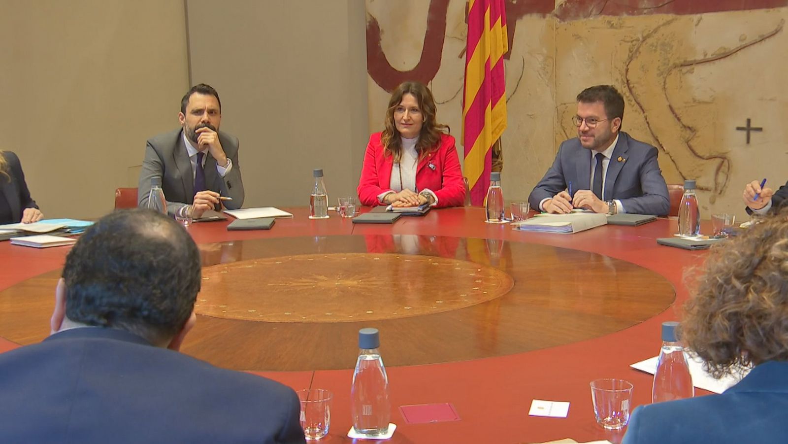 Reunió al Palau de la Generalitat per negociar amb els Comuns els pressupostos 2024