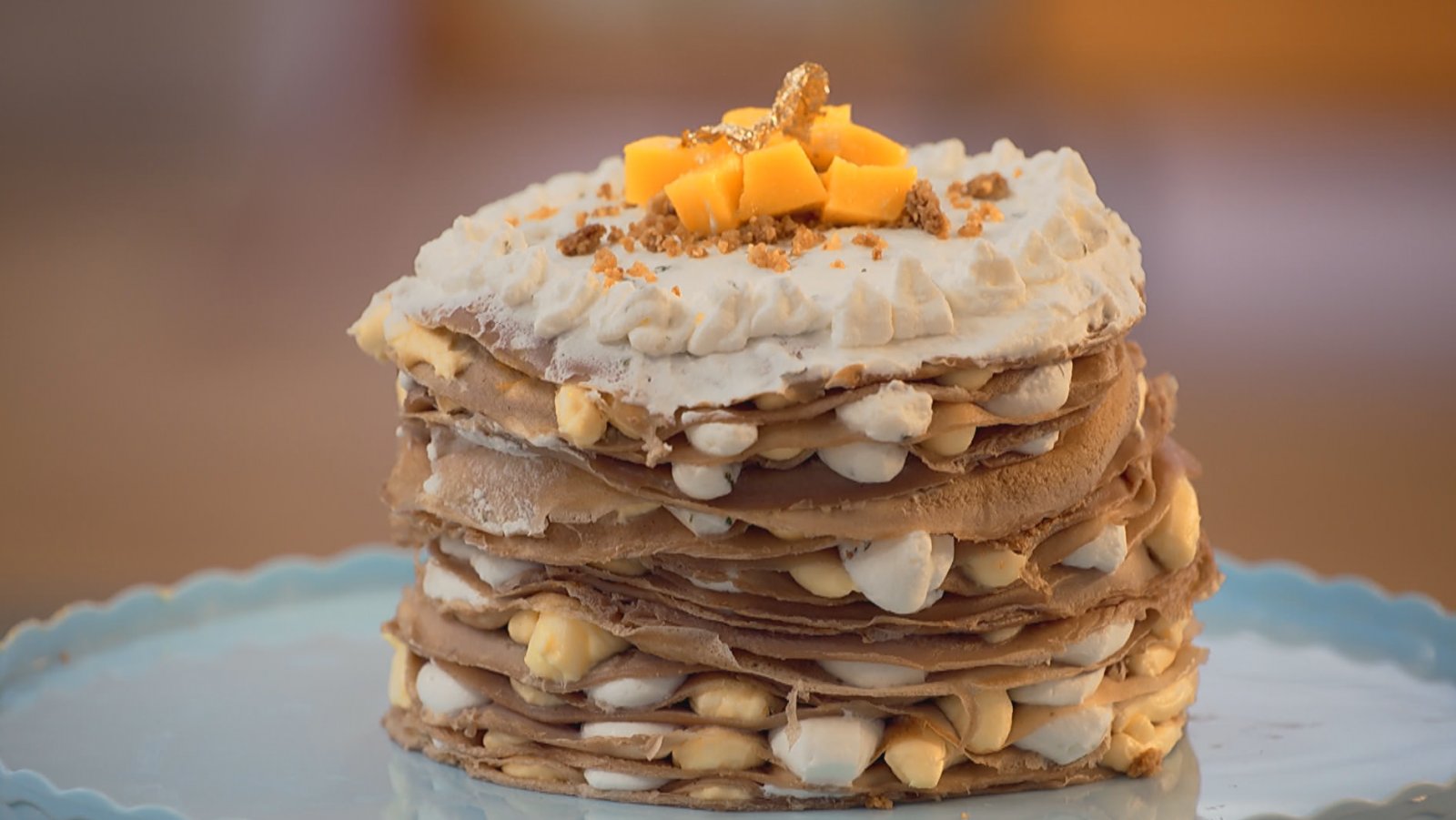 Receta de la tarta de crepes de cacao de Alba Carrillo en 'Bake Off: Famosos al horno'