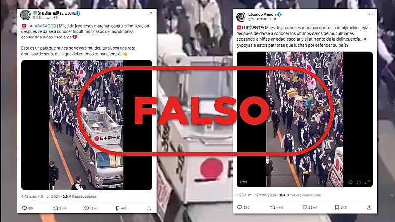 No es una protesta en Japón por el acoso de “musulmanes a niñas”