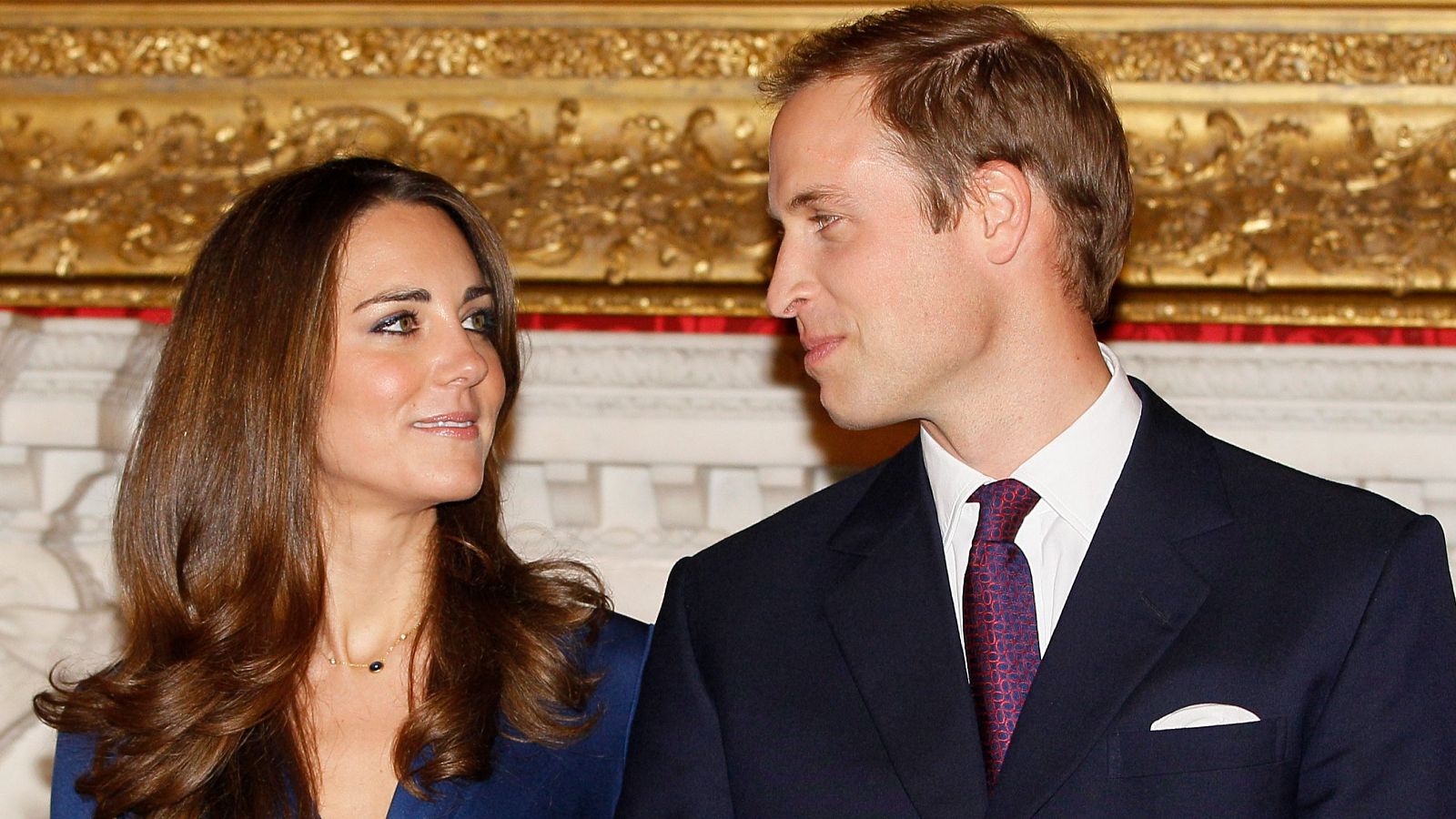 Kate Middleton y Guillermo, tras anunciar su compromiso