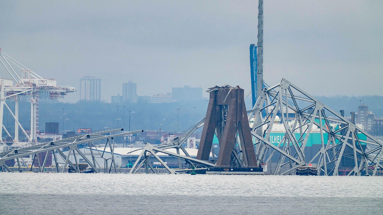 Puente de Baltimore: los restos del puente Francis Scott Key yacen en el río Patapsco