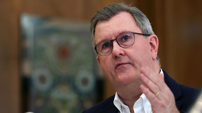 Jeffrey Donaldson, el líder del Partido Democrático Unionista de Irlanda del Norte