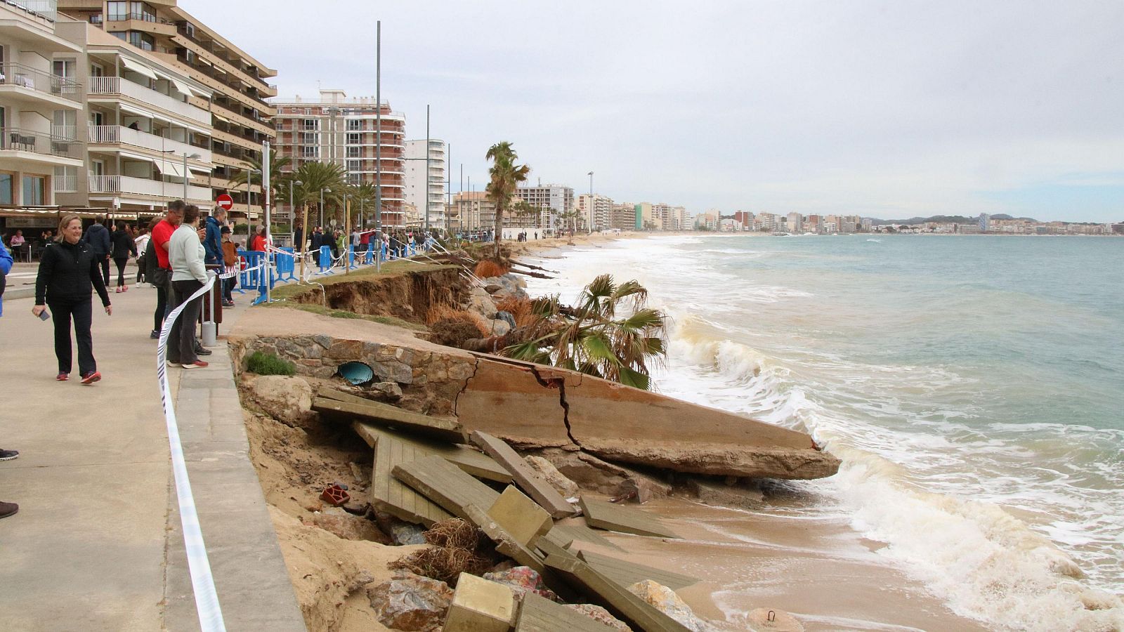 Efectes del temporal de mar a Calonge i Sant Antoni