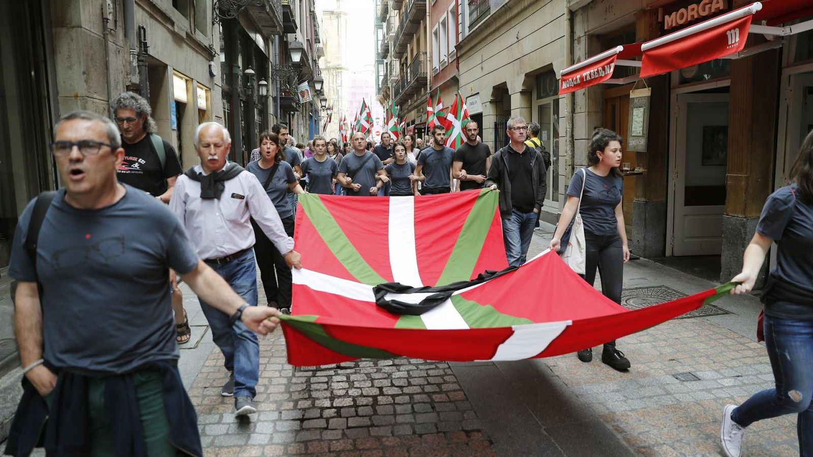 Manifestación en memoria del miembro de ETA Txabi Etxebarrieta, autor del primer asesinato admitido por la banda, en una imagen de 2018.