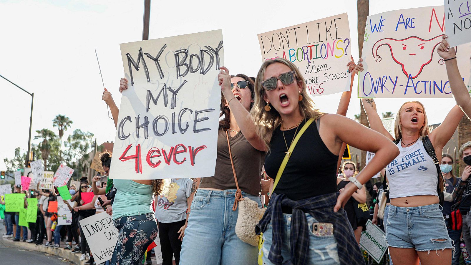 Imagen de una manifestación a favor del aborto en Arizona