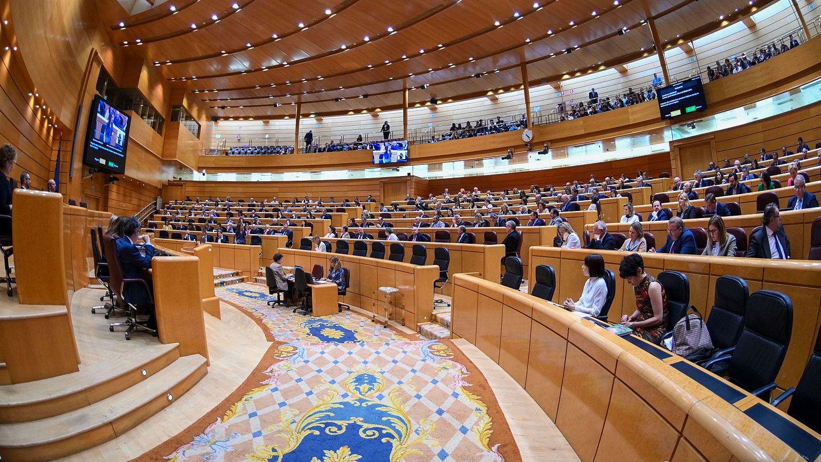 Fotografía general del Pleno del Senado este martes