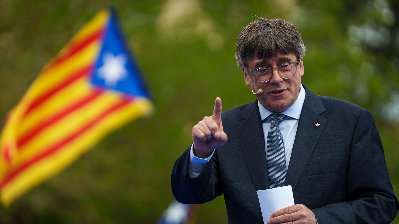 El candidat de JxCat i expresident de la Generalitat, Carles Puigdemont